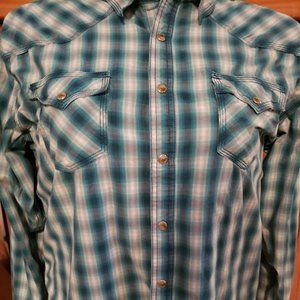 Wrangler Western Pearl Snap Mens  20x size XL
